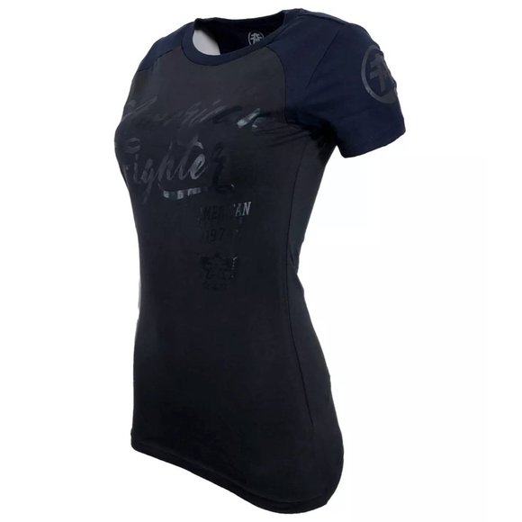 AMERICAN FIGHTER Women's T-Shirt TRINITY Tee Biker - Picture 4 of 9